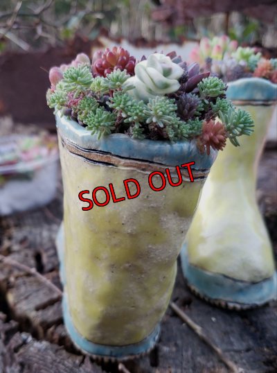 画像5: 栃尾さんの陶器のブーツ〜レインシューズ/黄色（22-3）