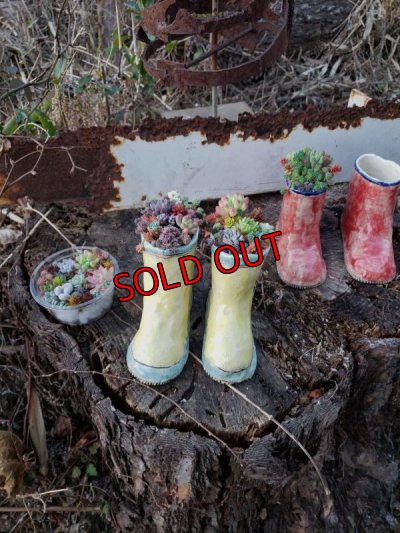 画像8: 栃尾さんの陶器のブーツ〜レインシューズ/黄色（22-3）
