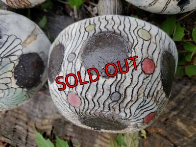 画像8: きのこ鉢〜栃尾さん&トットコラボ~ゼンタングル黒M（20-7）