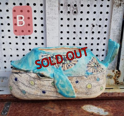 画像2: 再販/栃尾さんの陶器のクジラ鉢（24-12）