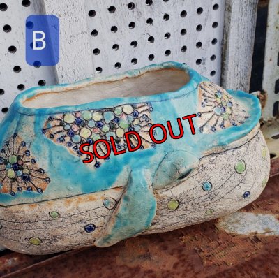 画像9: 再販/栃尾さんの陶器のクジラ鉢（24-12）