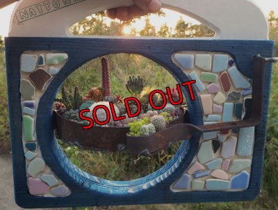 画像7: (1)WS/花とタイルと音楽と/掛け型   〜レコードプレーヤー〜（25-6）