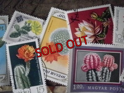 画像1: ドイツ　キューバ　チェコの切手シリーズ　サボテン 10枚セット
