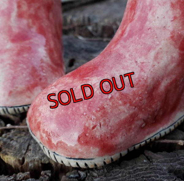 画像3: 栃尾さんの陶器のブーツ〜レインシューズ/赤（22-3）