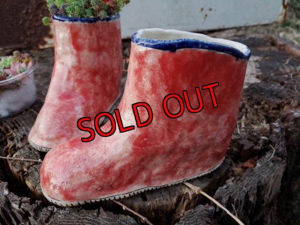 画像5: 栃尾さんの陶器のブーツ〜レインシューズ/赤（22-3）