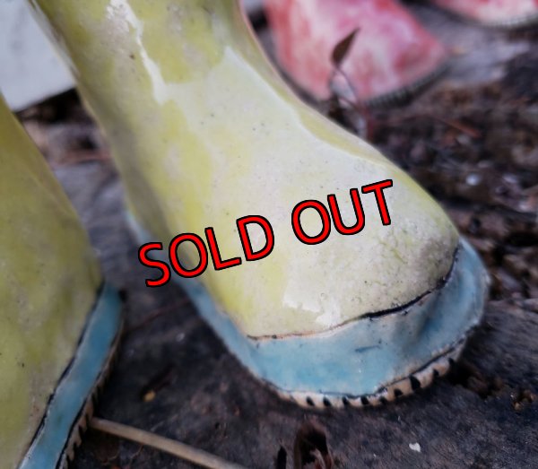 画像4: 栃尾さんの陶器のブーツ〜レインシューズ/黄色（22-3）