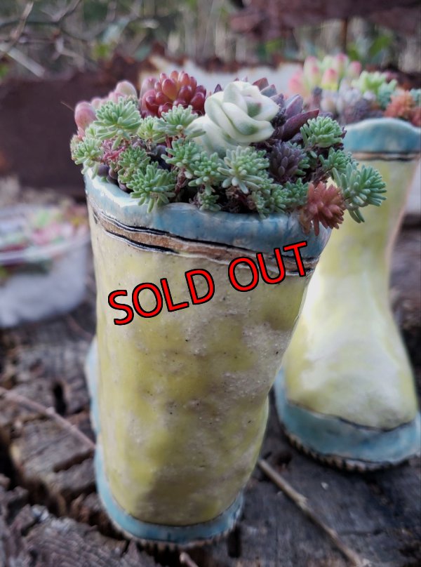 画像5: 栃尾さんの陶器のブーツ〜レインシューズ/黄色（22-3）