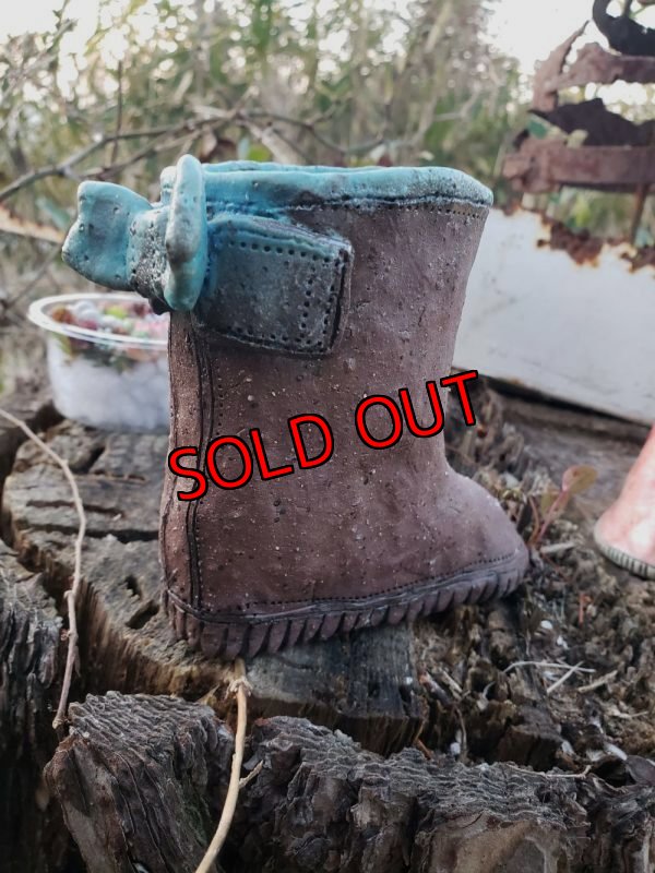 画像6: 栃尾さんの陶器のブーツ/リボン（22-3）