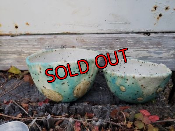 画像2: 栃尾さんの水玉鉢〜ドット/二個セット