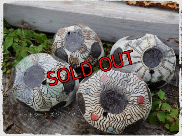 画像2: きのこ鉢〜栃尾さん&トットコラボ~ゼンタングル黒M（20-7）