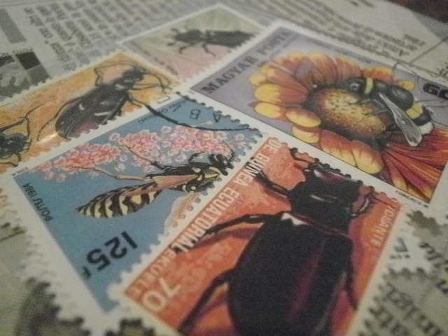 画像: ドイツ　キューバ　チェコの切手シリーズ　昆虫　 10枚セット